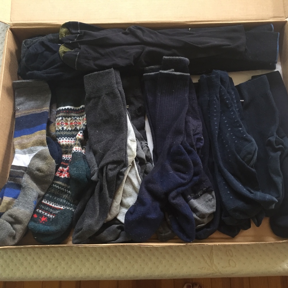men's socks 25 pairs medium gray, navy